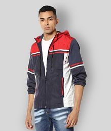 campus sutra men black self design quilted jacket
