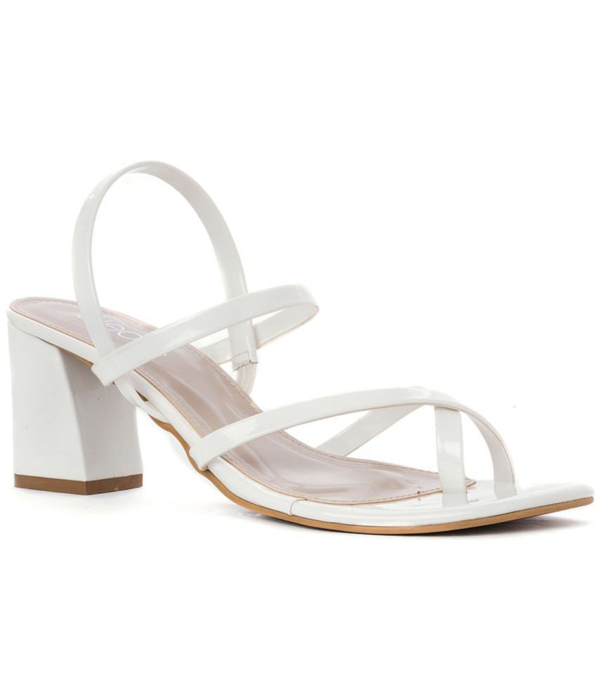     			Cleo - White Women's Sandal Heels