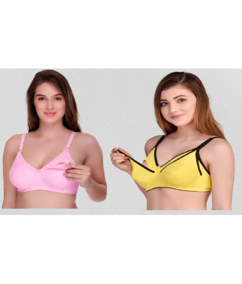     			Desiprime - Multicolor Cotton Non Padded Women's Everyday Bra ( Pack of 2 )