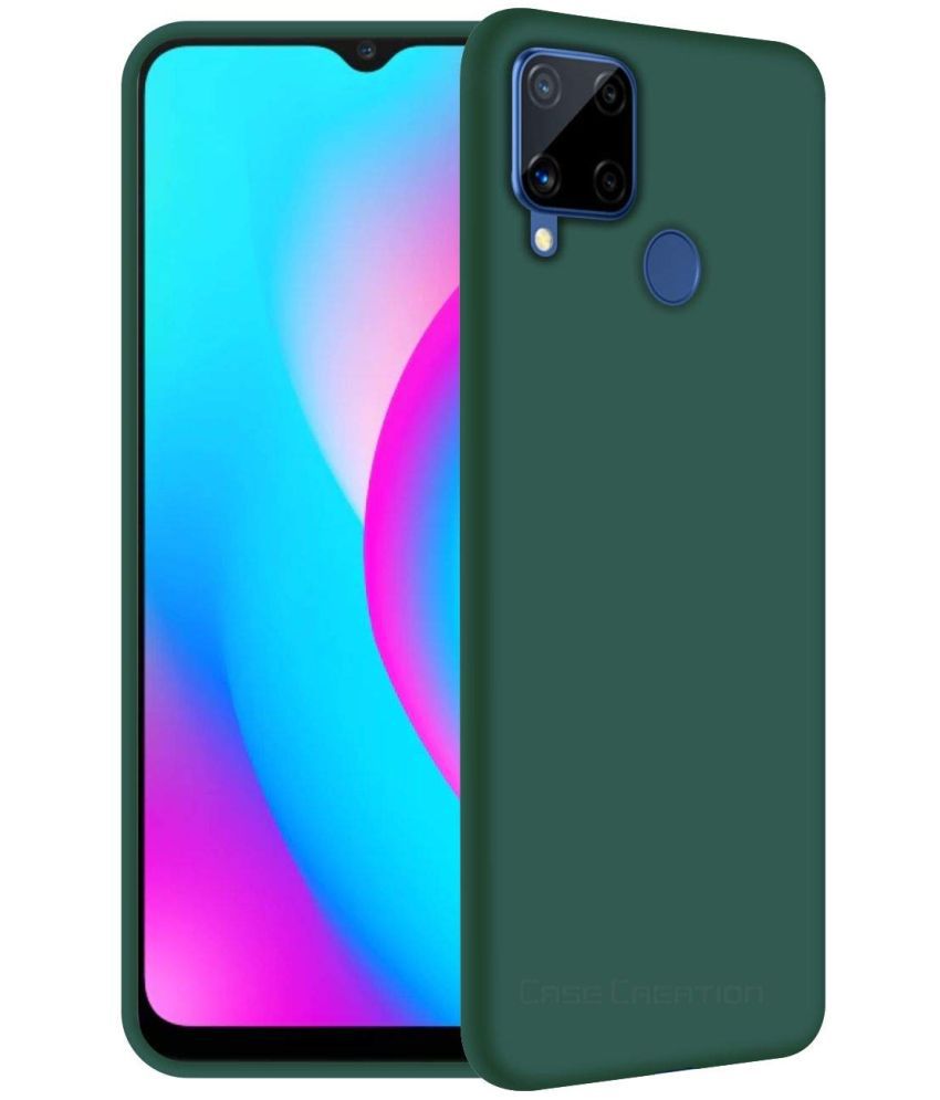     			Doyen Creations - Green Silicon Silicon Soft cases Compatible For Realme Narzo 20 ( Pack of 1 )