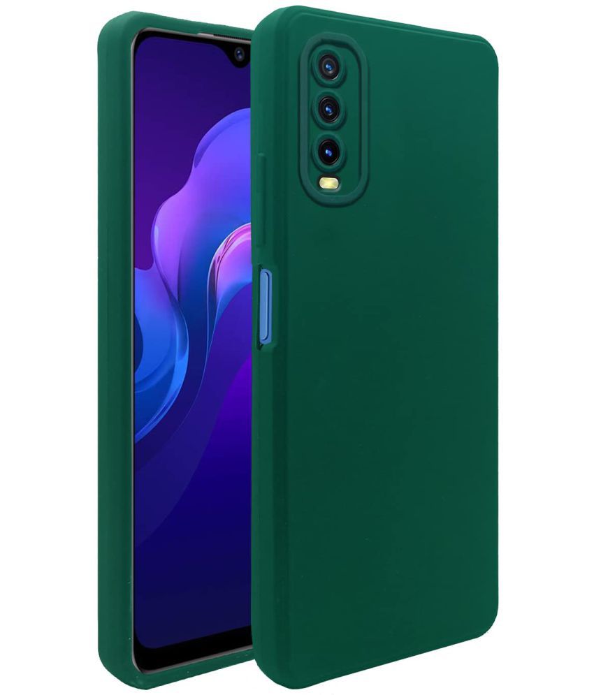     			Doyen Creations - Green Silicon Silicon Soft cases Compatible For Vivo Y20i ( Pack of 1 )
