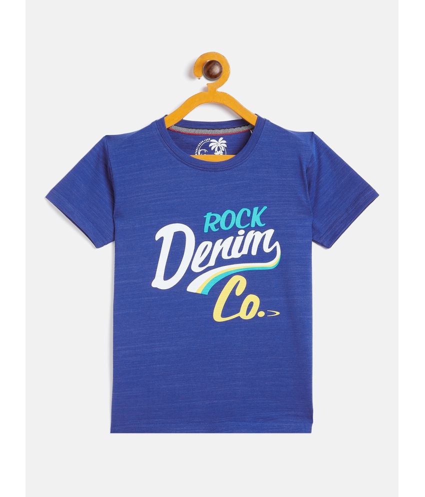    			Duke - Blue Cotton Blend Boy's T-Shirt ( Pack of 1 )