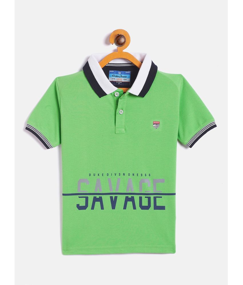     			Duke - Green Cotton Blend Boy's Polo T-Shirt ( Pack of 1 )