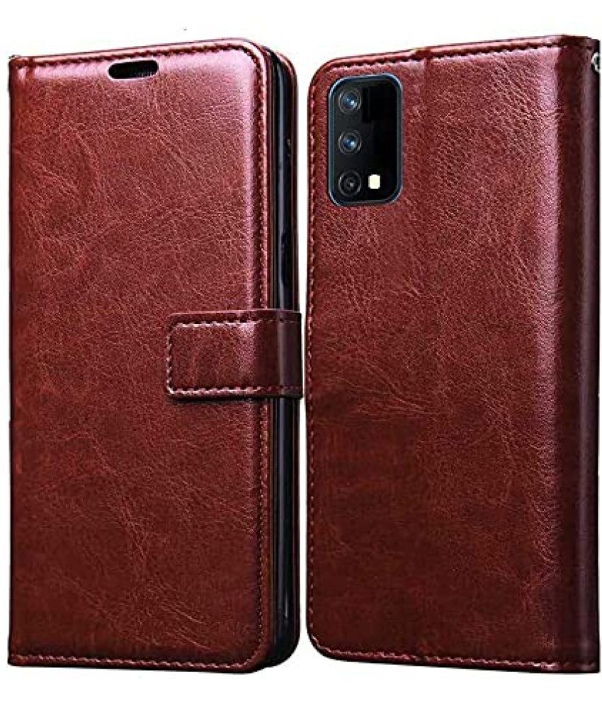     			Kosher Traders - Brown Artificial Leather Flip Cover Compatible For Realme Gt master ( Pack of 1 )