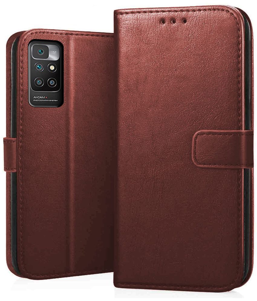     			Kosher Traders - Brown Artificial Leather Flip Cover Compatible For Infinix Note 11s ( Pack of 1 )