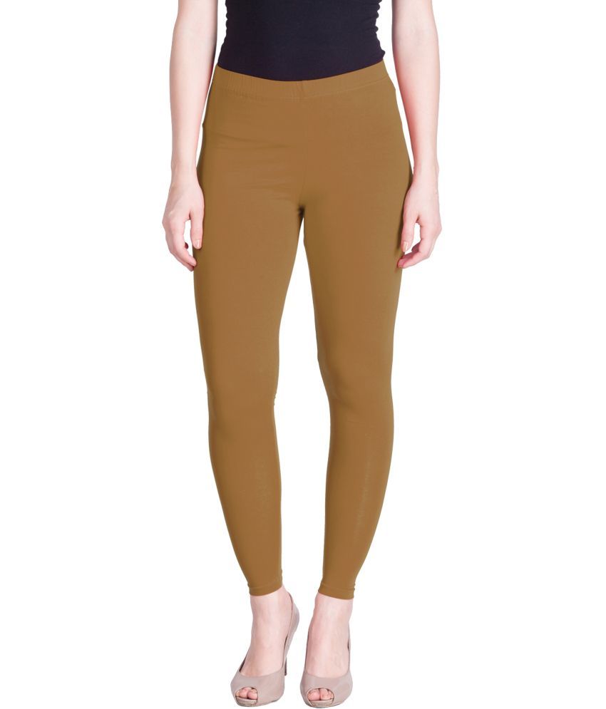     			Lux Lyra - Brown Cotton Women's Leggings ( Pack of 1 )