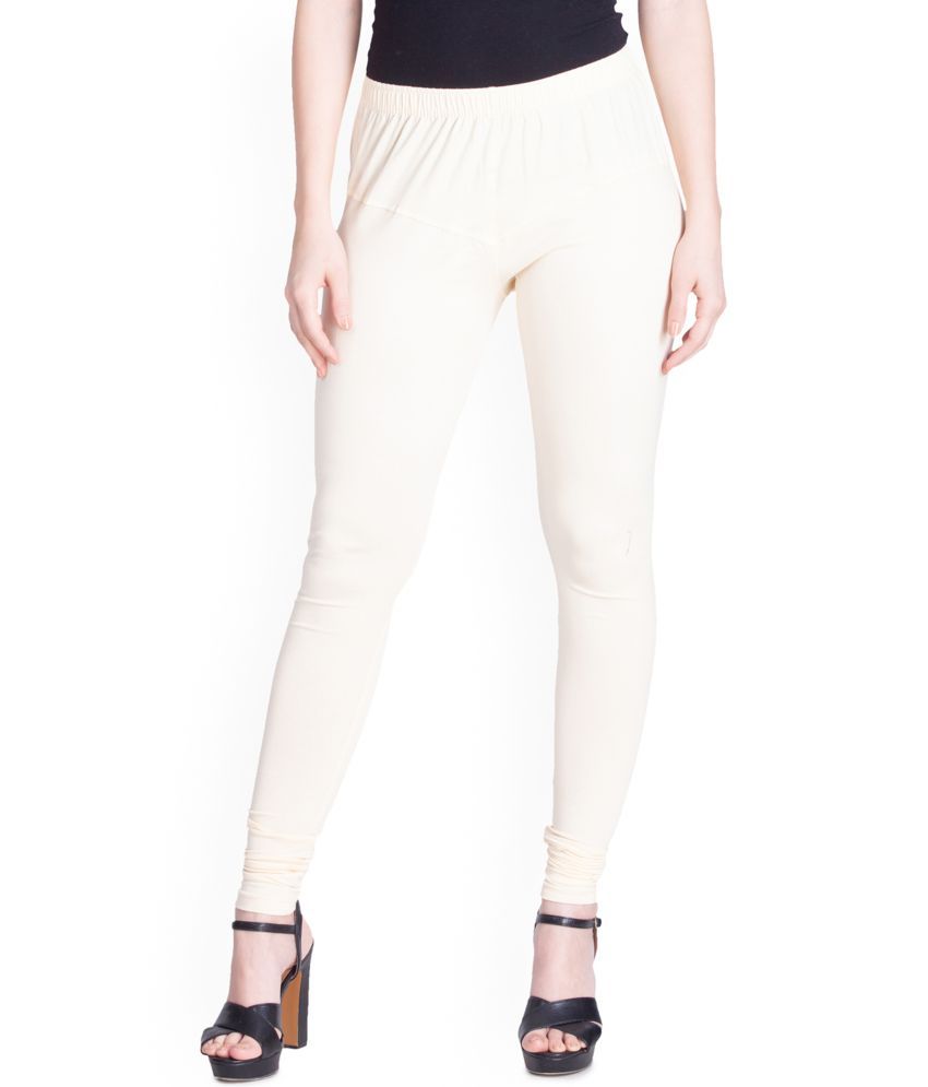     			Lux Lyra - Cream Cotton Women's Leggings ( Pack of 1 )