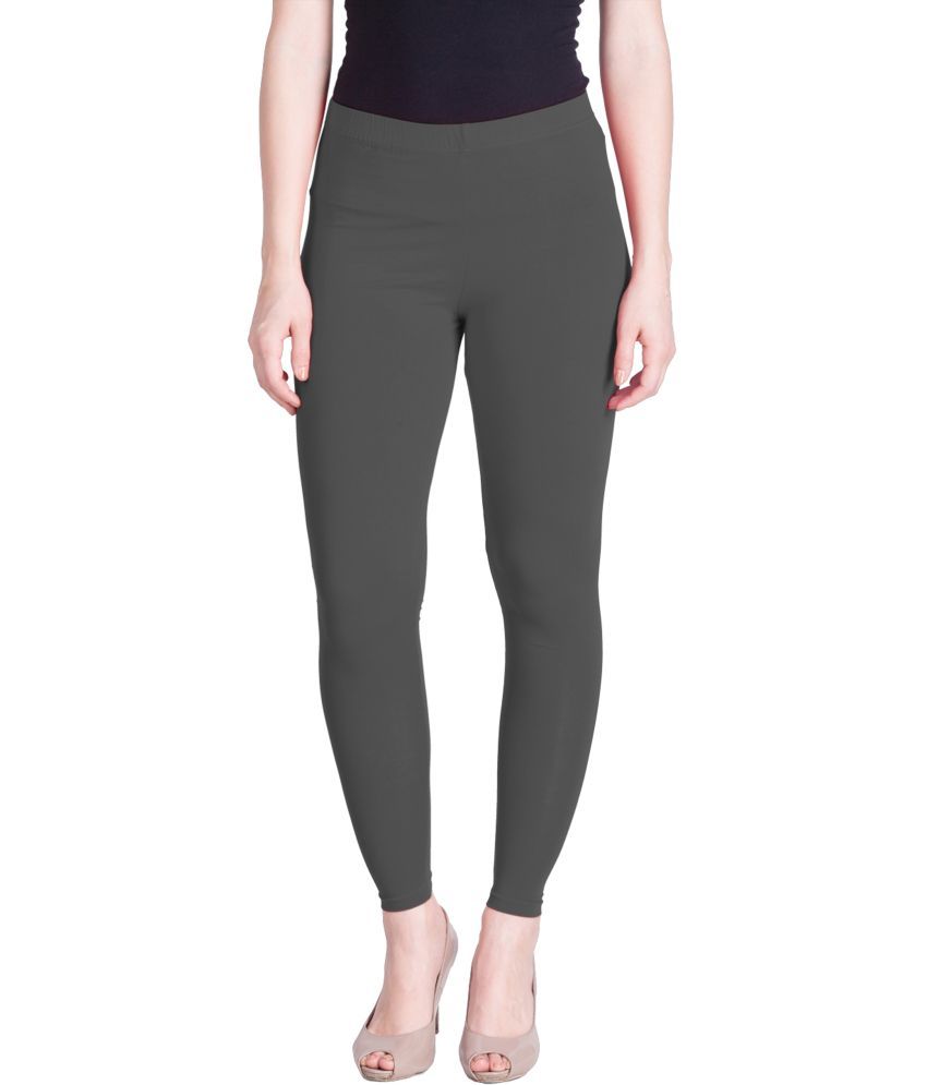     			Lux Lyra - Dark Grey Cotton Women's Leggings ( Pack of 1 )