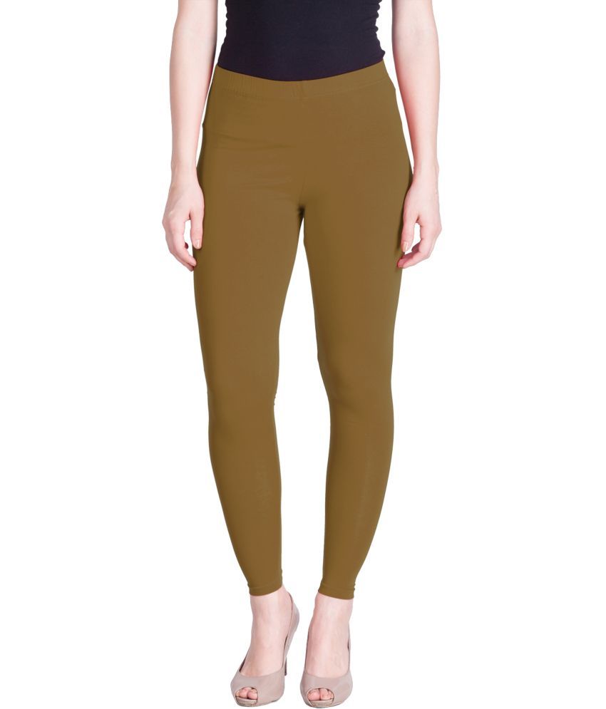     			Lux Lyra - Khaki Cotton Women's Leggings ( Pack of 1 )