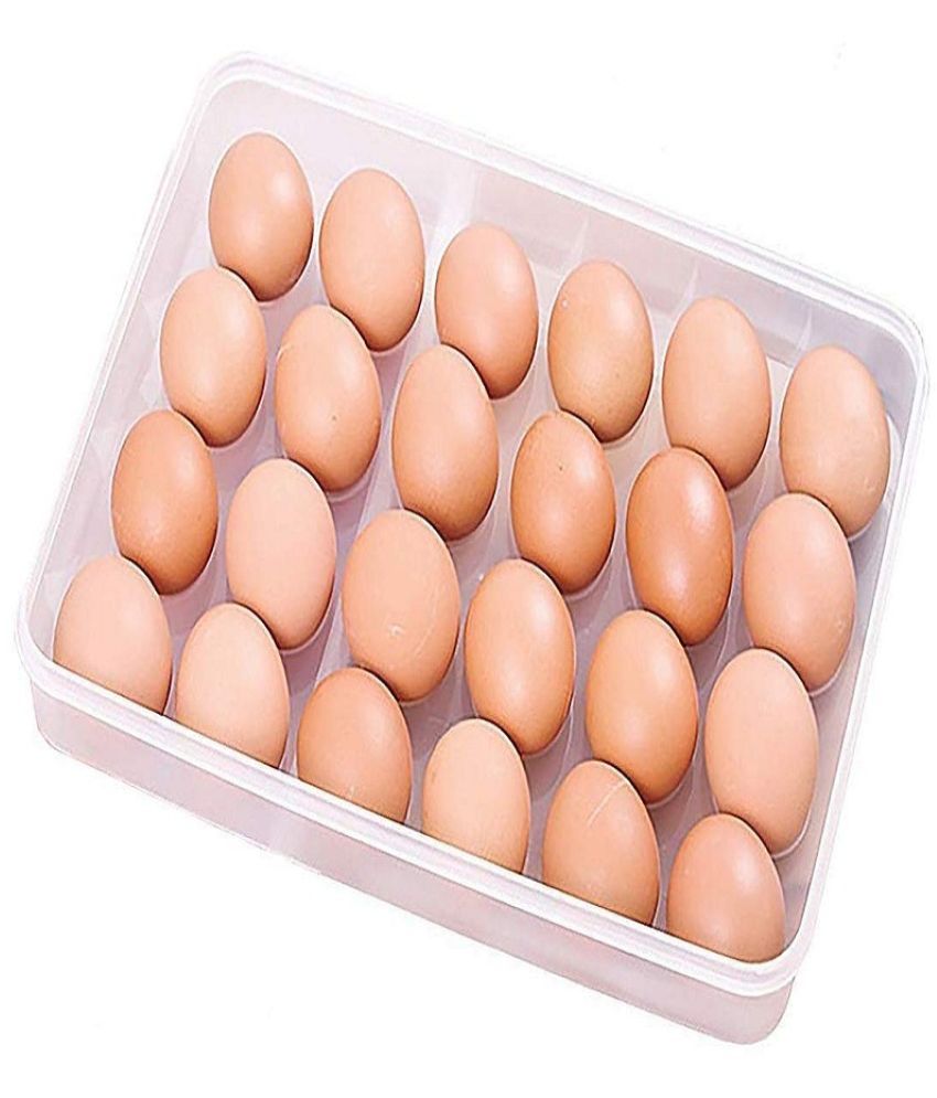     			SHARUJA Transparent Polyproplene Egg Container ( Pack of 1 )