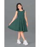 Fashion Dream - Dark Green Polyester Girls A-line Dress ( Pack of 1 )