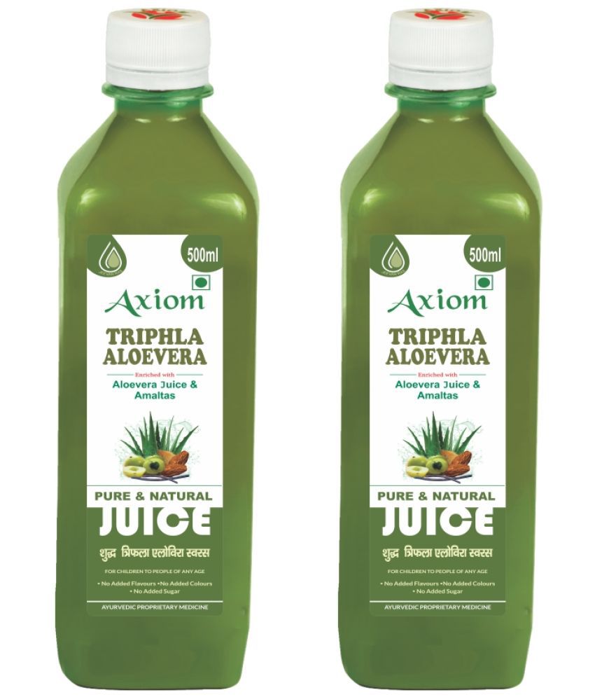 Axiom_Ayurveda Triphla Aloevera Juice 500 ml (Pack of 2) | 100% Natural WHO-GLP,GMP,ISO Certified Product