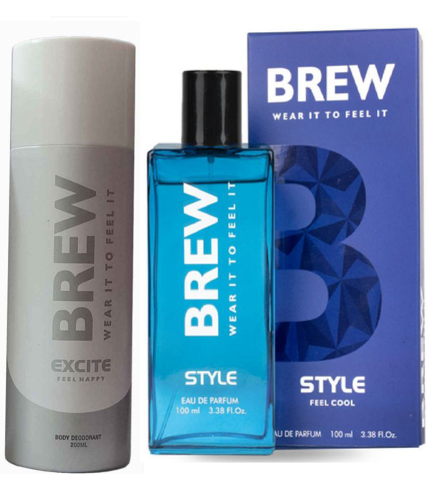     			Brew - EXCITE DEO , STYLE PERFUME Eau De Parfum (EDP) For Unisex 300ML ( Pack of 2 )