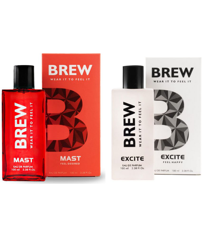     			Brew - MAST AND EXCITE Eau De Parfum (EDP) For Unisex 200ML ( Pack of 2 )
