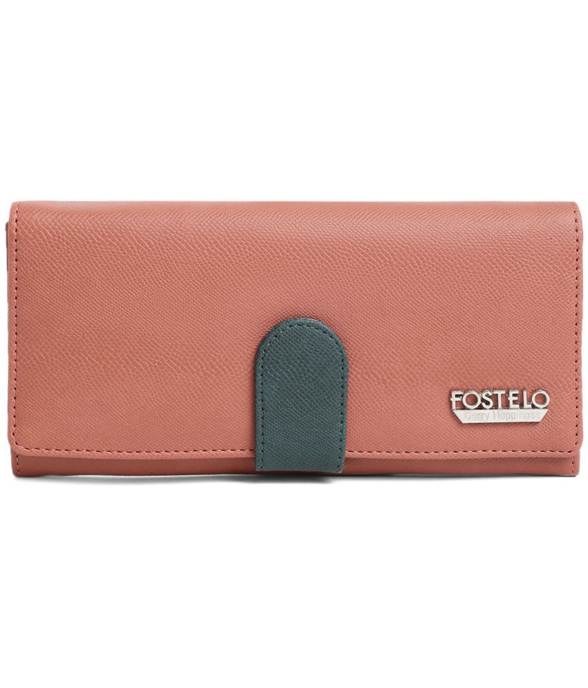     			Fostelo - Rose Gold Faux Leather Purse