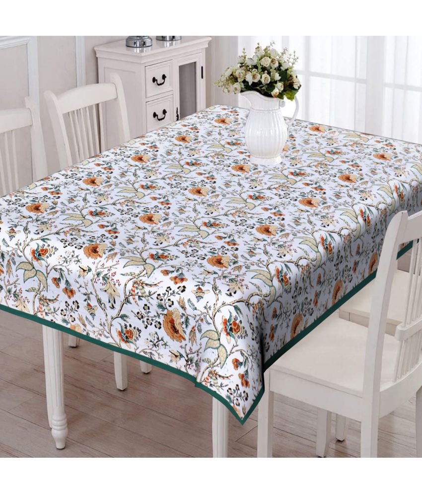     			INDHOME LIFE - White Cotton Table Cover ( Pack of 1 )