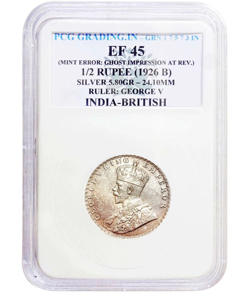     			PRIDE INDIA - 1/2 Rupee (1926 B) 1 Numismatic Coins