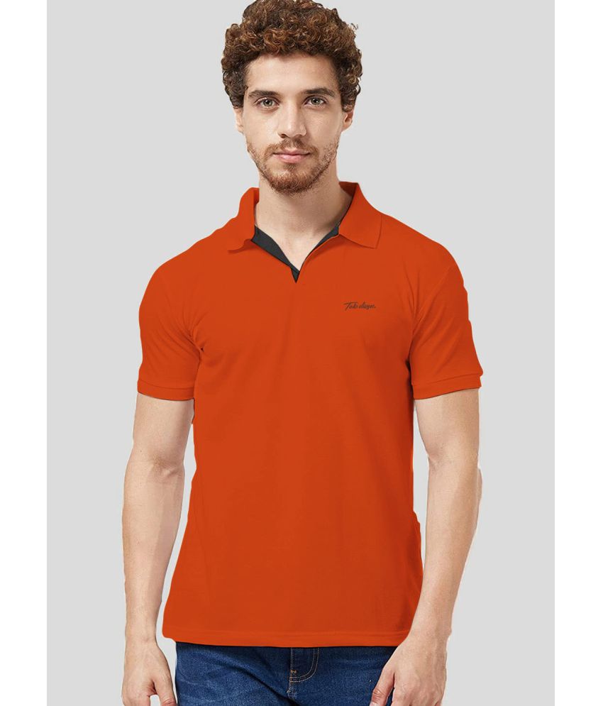     			TAB91 - Rust Brown Polyester Regular Fit Men's Polo T Shirt ( Pack of 1 )