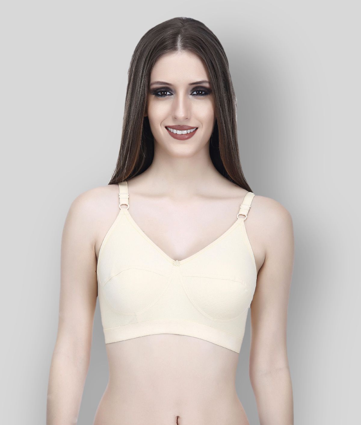     			Elina - Beige Cotton Non Padded Women's Everyday Bra ( Pack of 1 )