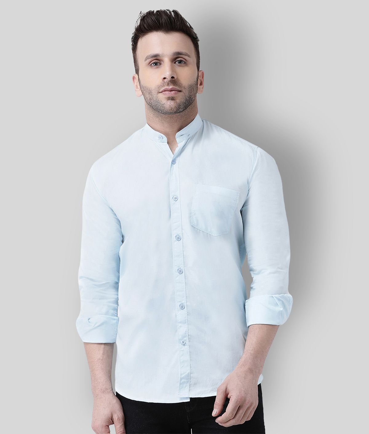     			Hangup - Blue Cotton Slim Fit Men's Casual Shirt ( Pack of 1 )