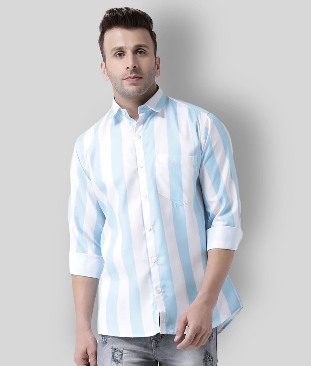     			Hangup - White Cotton Blend Slim Fit Men's Casual Shirt ( Pack of 1 )