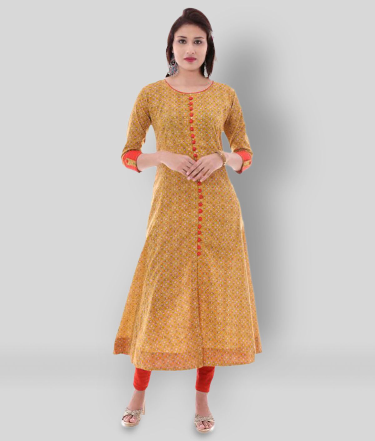     			Yash Gallery - Multicolor Cotton Women's A-line Kurti