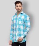 Hangup - Blue Cotton Slim Fit Men's Casual Shirt ( Pack of 1 )