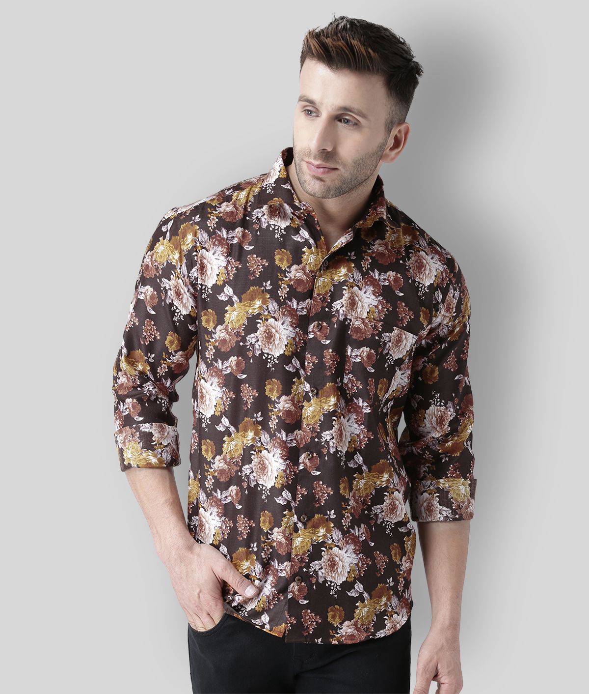     			Hangup - Multicolor Cotton Blend Regular Fit Men's Casual Shirt ( Pack of 1 )
