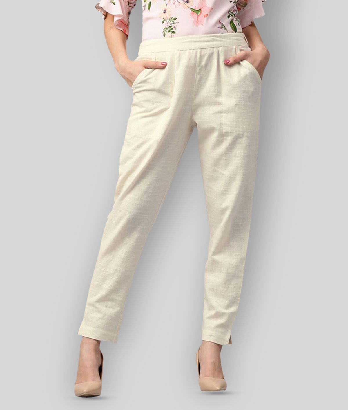 formal cotton pants for ladies