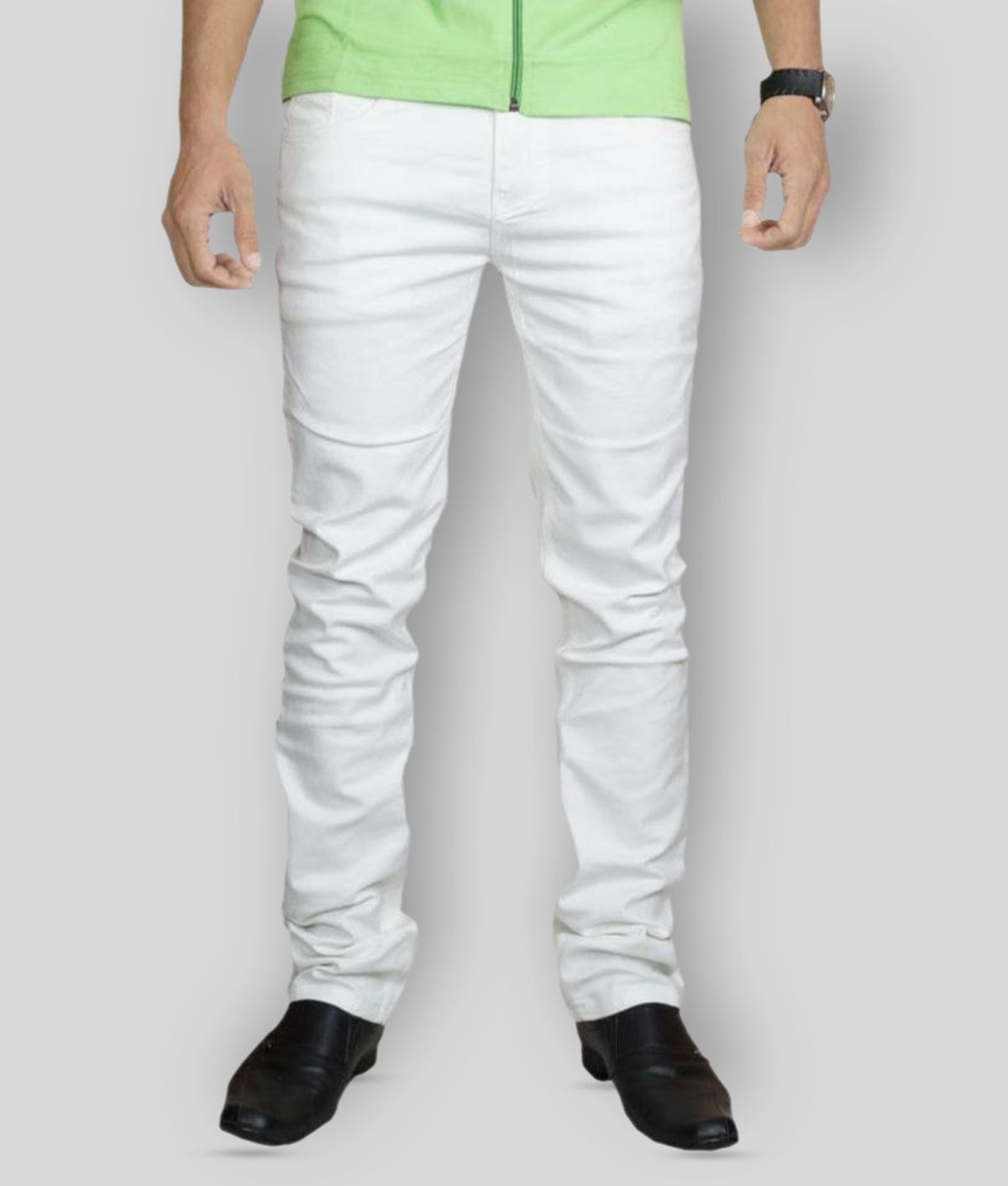     			Lawson - White Cotton Blend Skinny Fit Men's Jeans ( Pack of 1 )