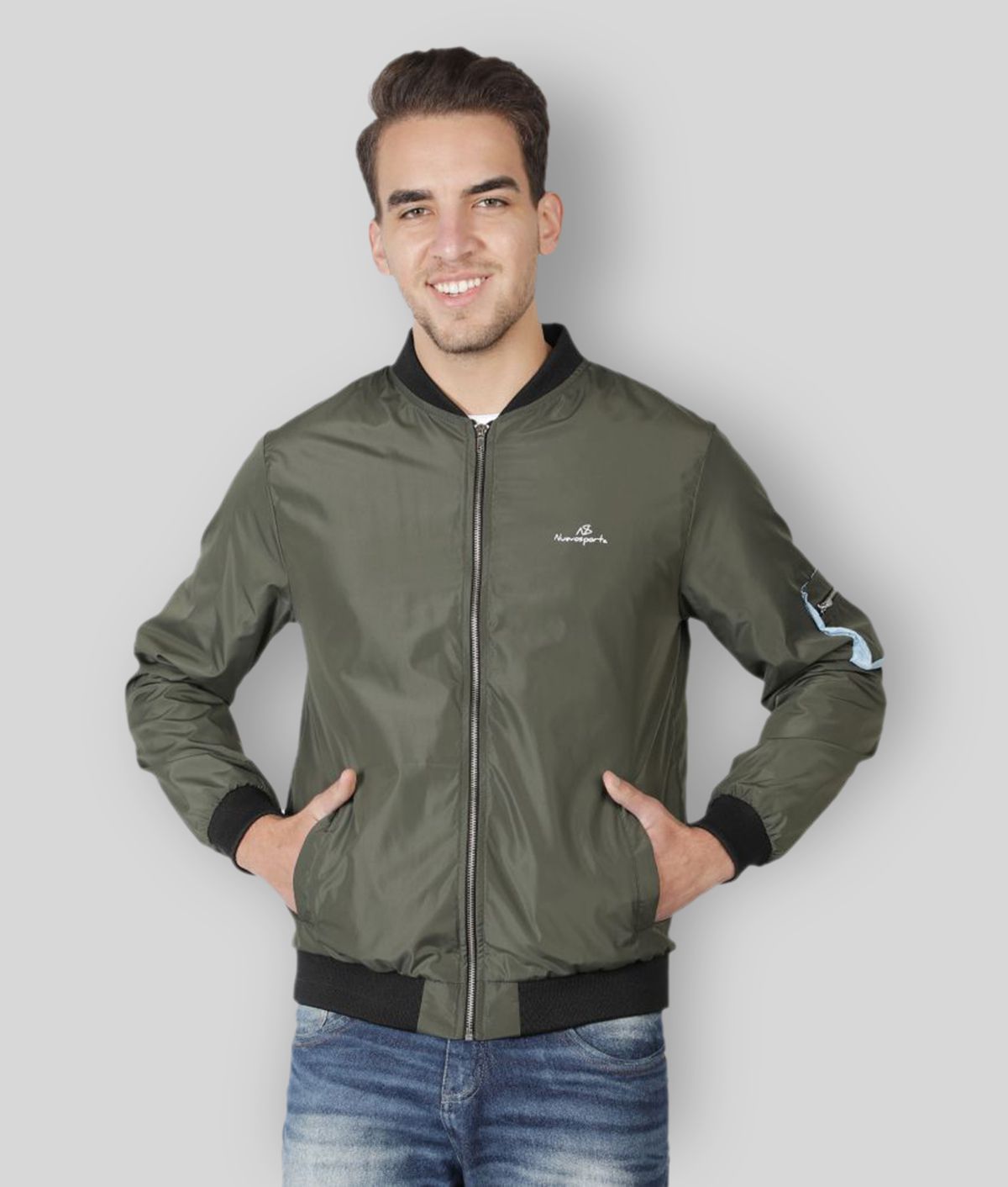    			NUEVOSPORTA - Green Polyester Regular Fit Men's Casual Jacket ( Pack of 1 )