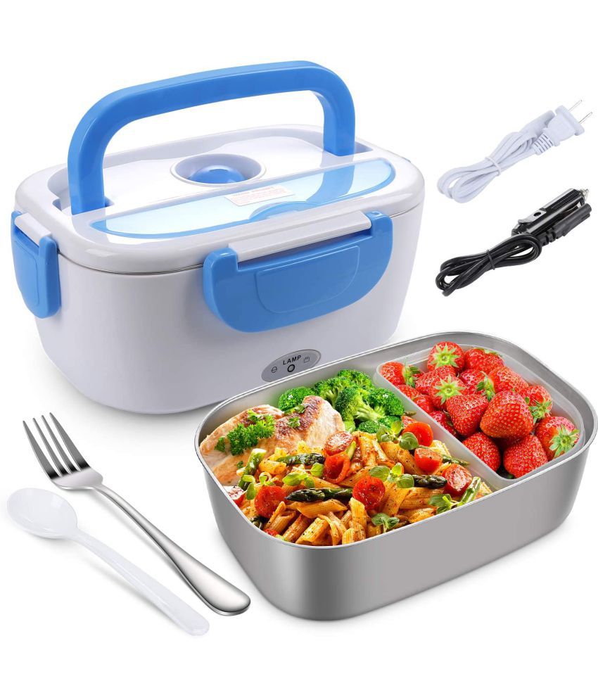     			Wristkart - Assorted Virgin Plastic Electric Lunch Box ( Pack of 1 )