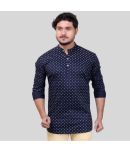 Made In The Shade - Blue Cotton Men's Regular Kurta ( Pack of 1 )