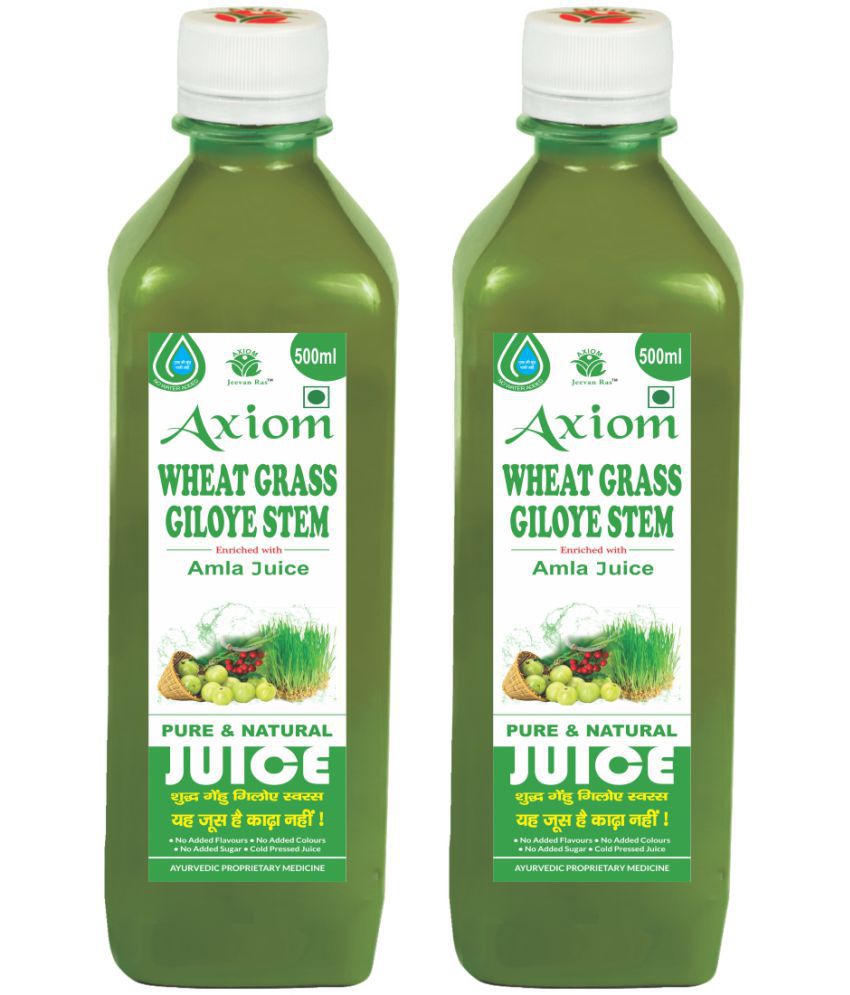 Axiom Wheat Grass Juice 500 ml(Pack of 2) |100% Natural WHO-GLP,GMP,ISO Certified Product