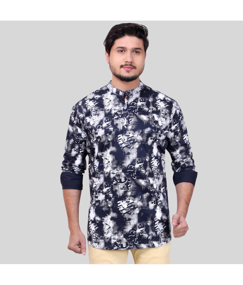     			Made In The Shade - Navy Cotton Men's Regular Kurta ( Pack of 1 )