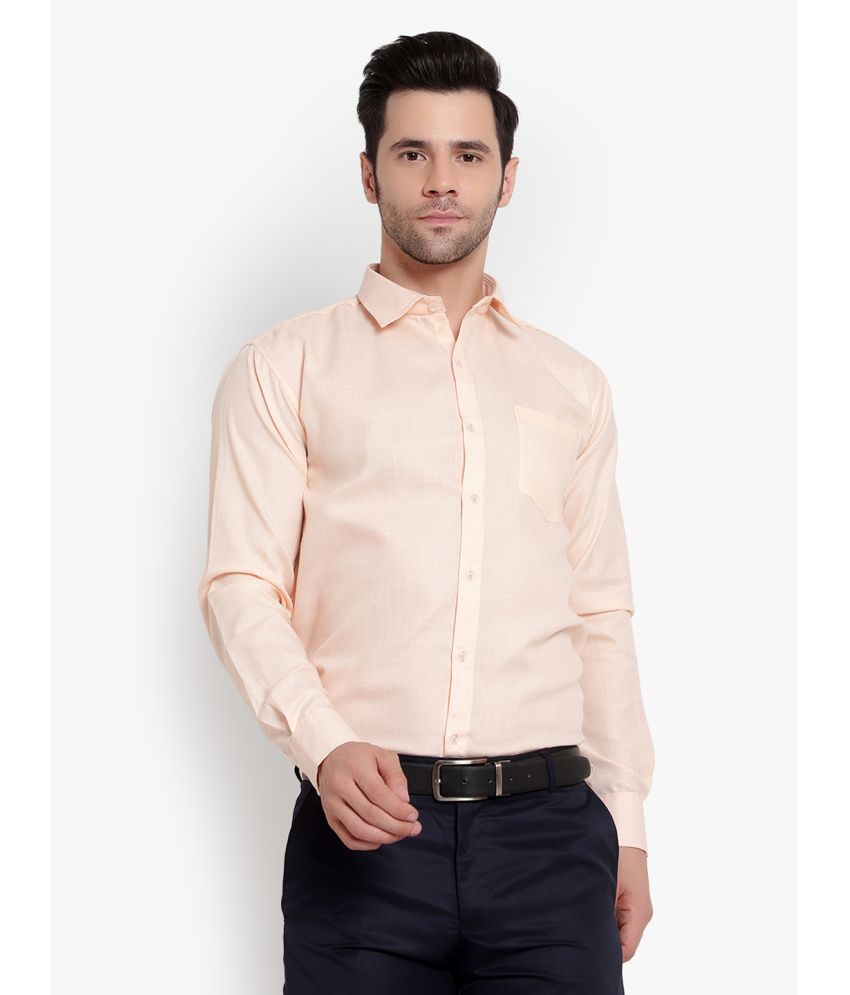    			SREY - Orange Polyester Blend Slim Fit Men's Formal Shirt ( Pack of 1 )