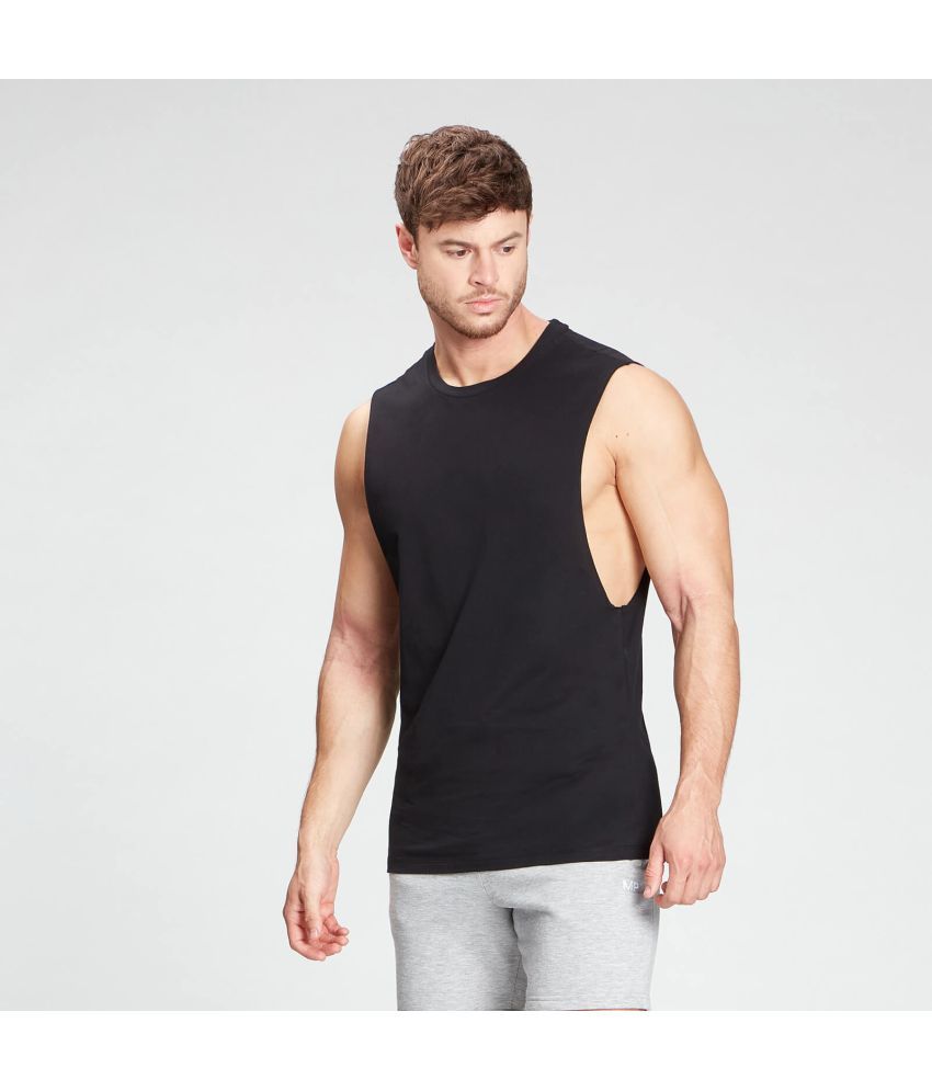     			Scrott Fitness Cotton Men's Vest ( Black )