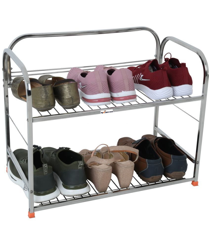     			Winstar Stainless Steel 2 Tier Shoe Rack