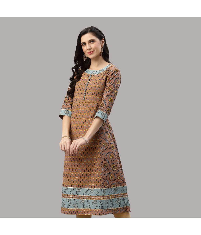     			Yash Gallery - Multicolor Cotton Women's A-line Kurti ( Pack of 1 )