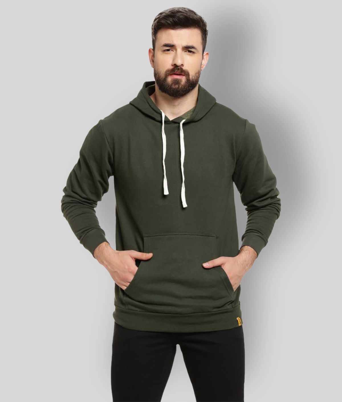     			Campus Sutra - Green Fleece Regular Fit Men's Sweatshirt ( Pack of 1 )