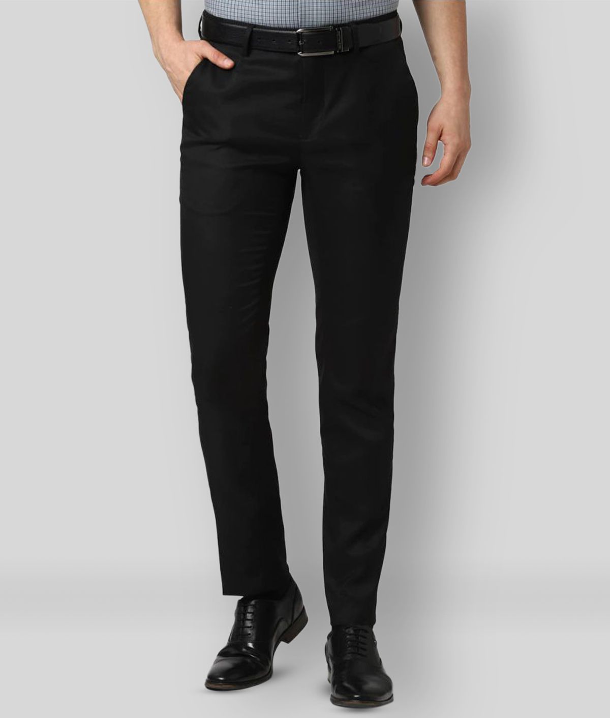     			Haul Chic - Black Cotton Blend Slim - Fit Men's Trousers ( Pack of 1 )
