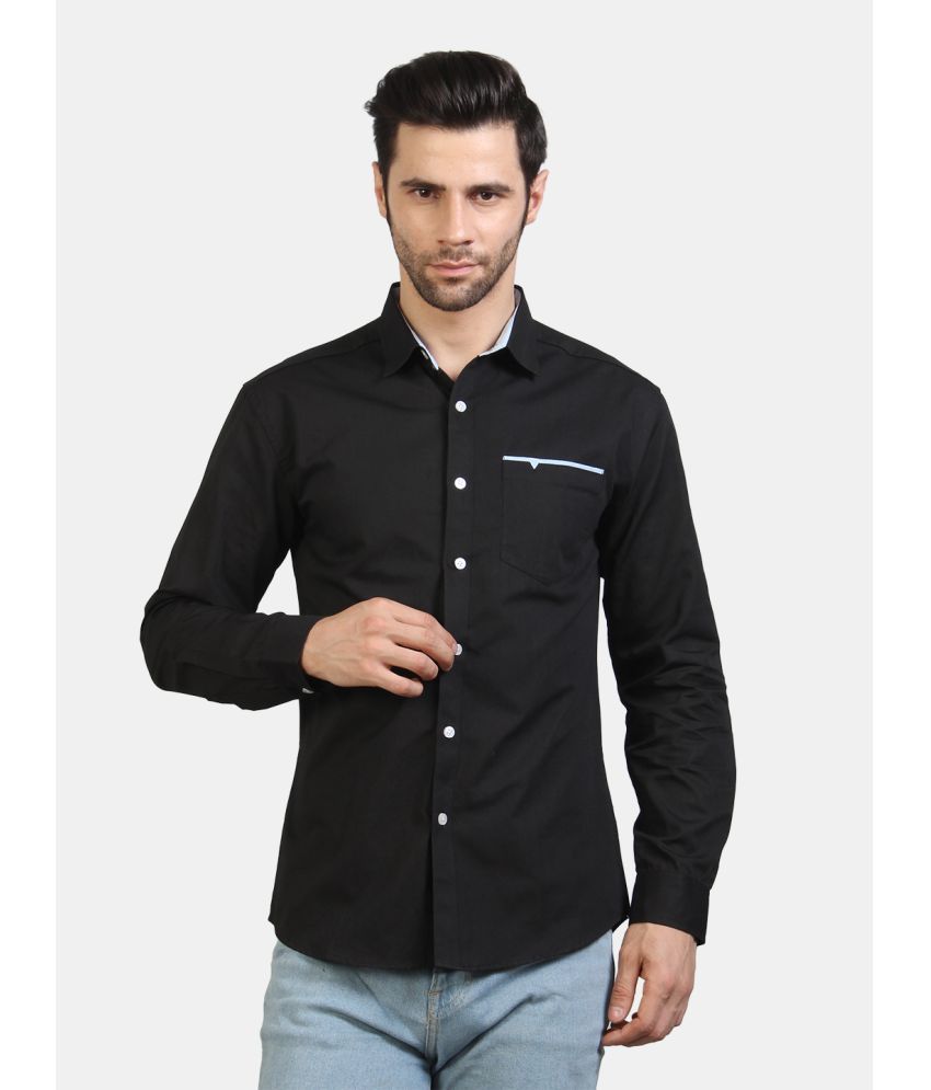     			Life Roads - Black Cotton Slim Fit Men's Casual Shirt ( Pack of 1 )