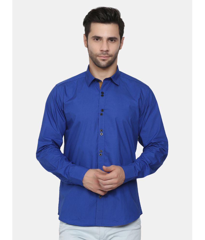     			Life Roads - Blue Cotton Slim Fit Men's Casual Shirt ( Pack of 1 )