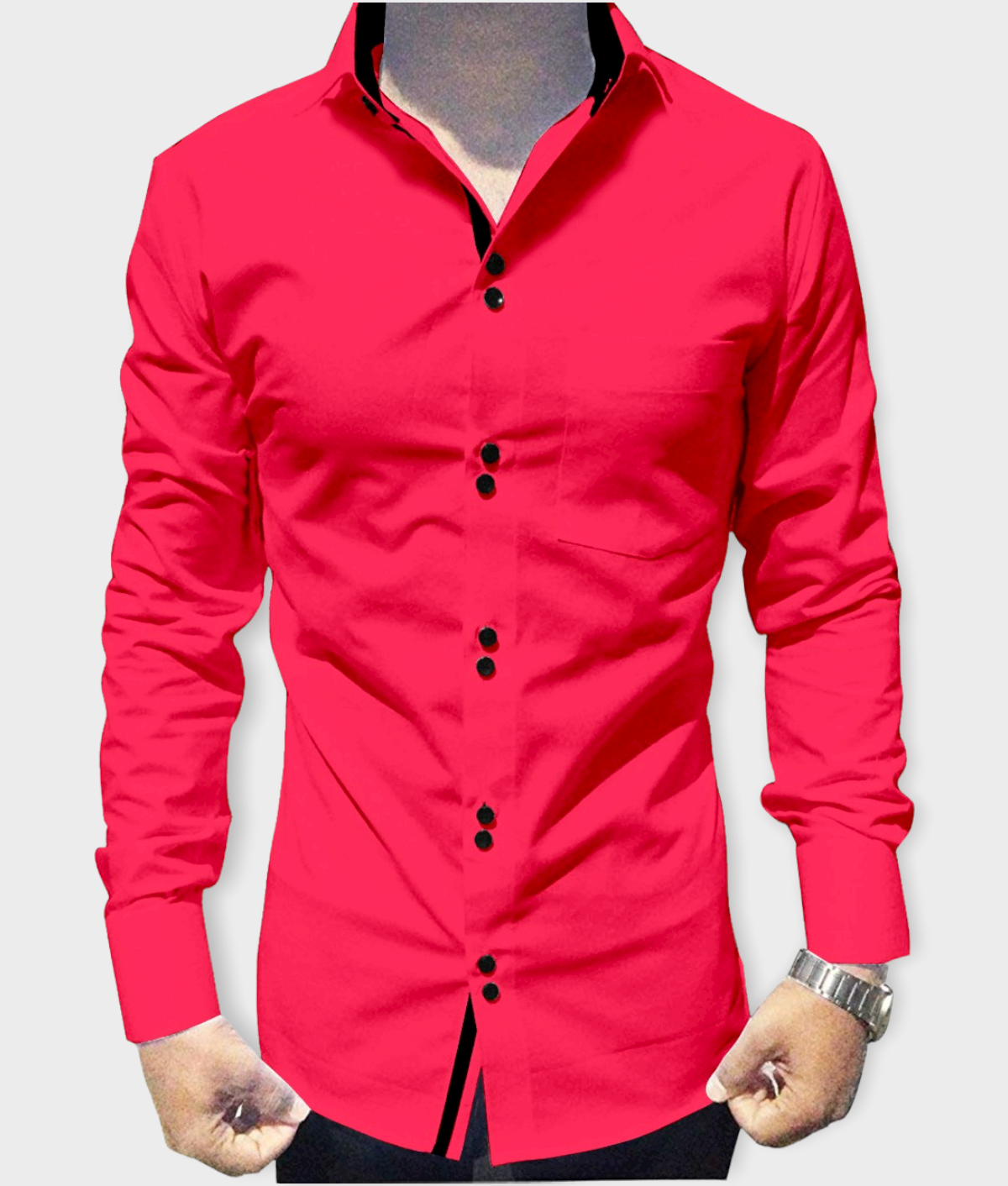     			P&V - Pink Cotton Blend Regular Fit Men's Casual Shirt (Pack of 1)