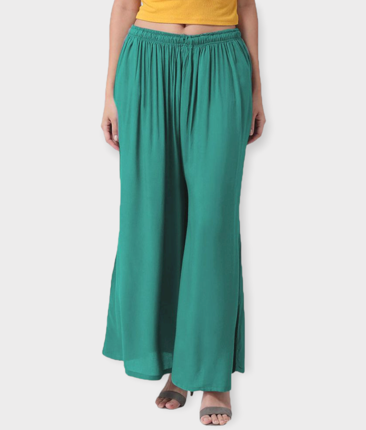     			PT LEGGINGS - Green Rayon Wide leg Women's Palazzos ( Pack of 1 )