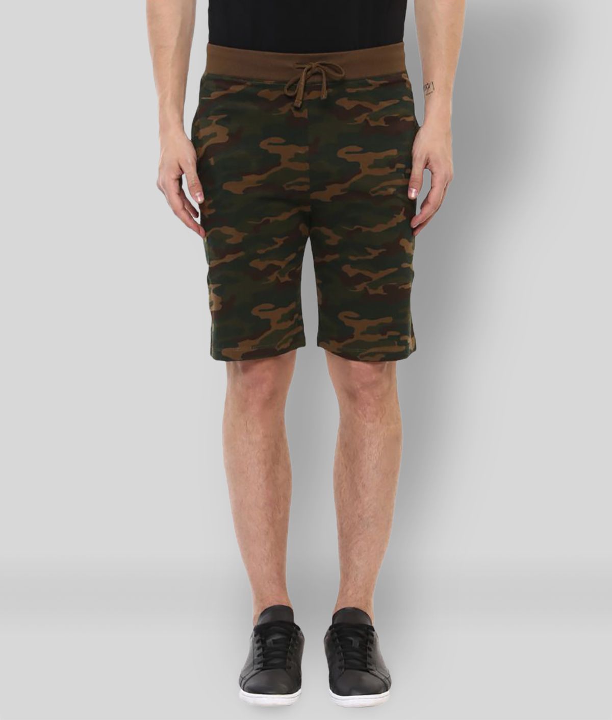 Urbano Fashion - Green Cotton Men's Shorts ( Pack of 1 )