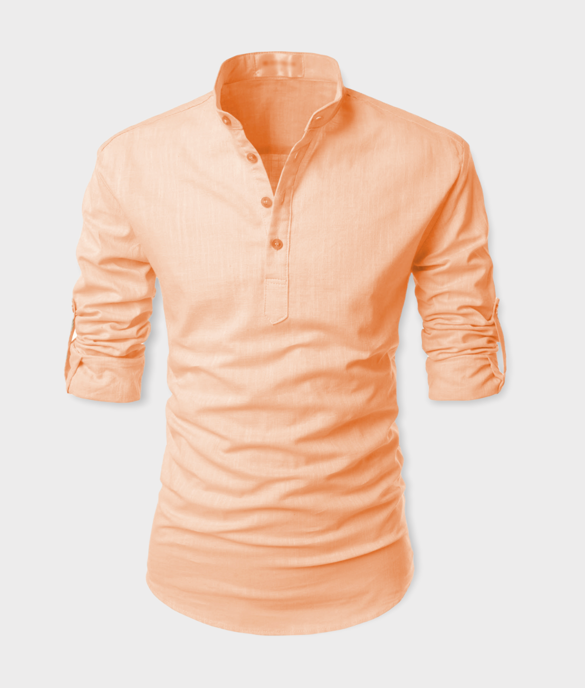     			Vida Loca - Orange Linen Slim Fit Men's Casual Shirt (Pack of 1)