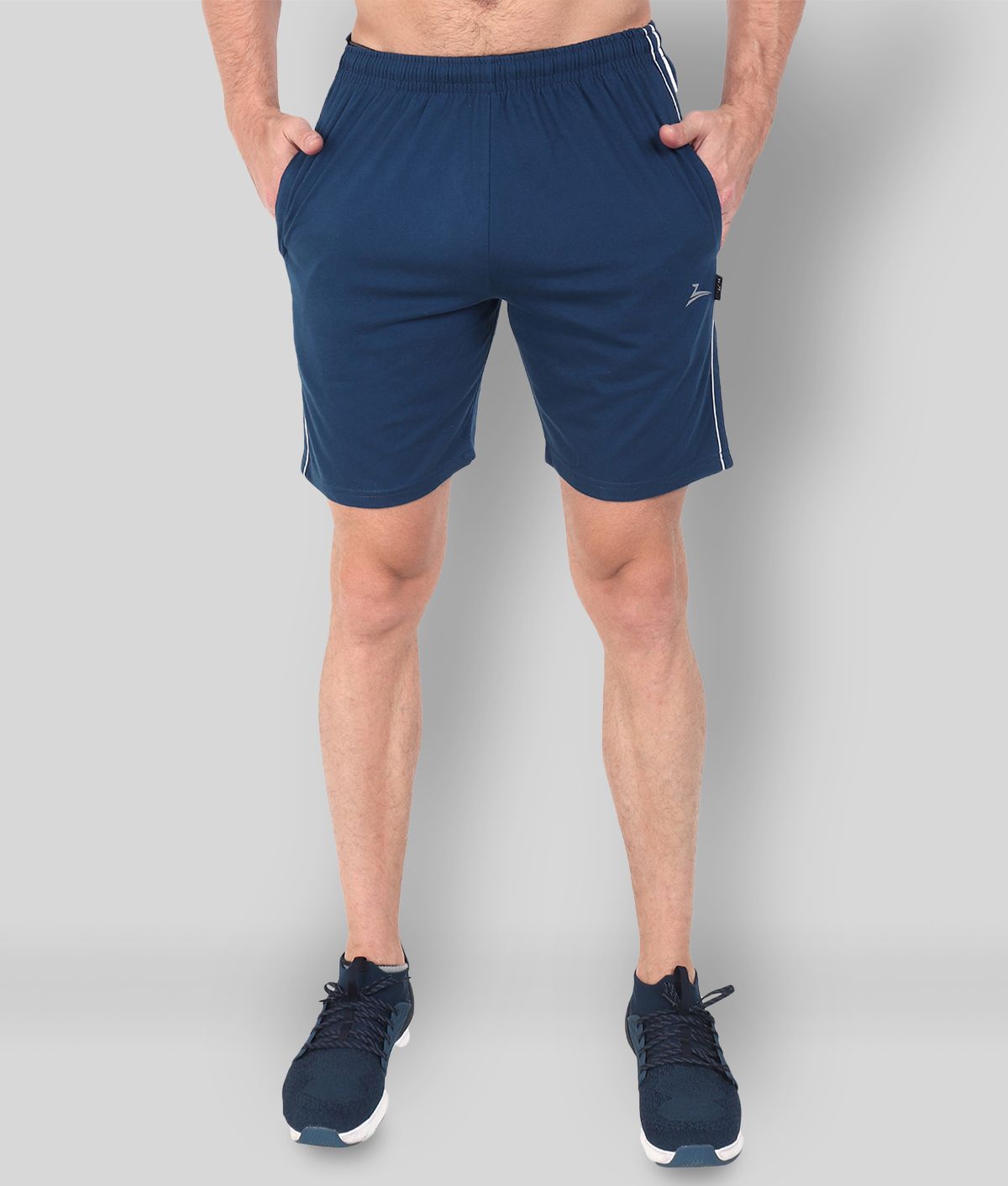     			Zeffit - Blue Cotton Blend Men's Shorts ( Pack of 1 )