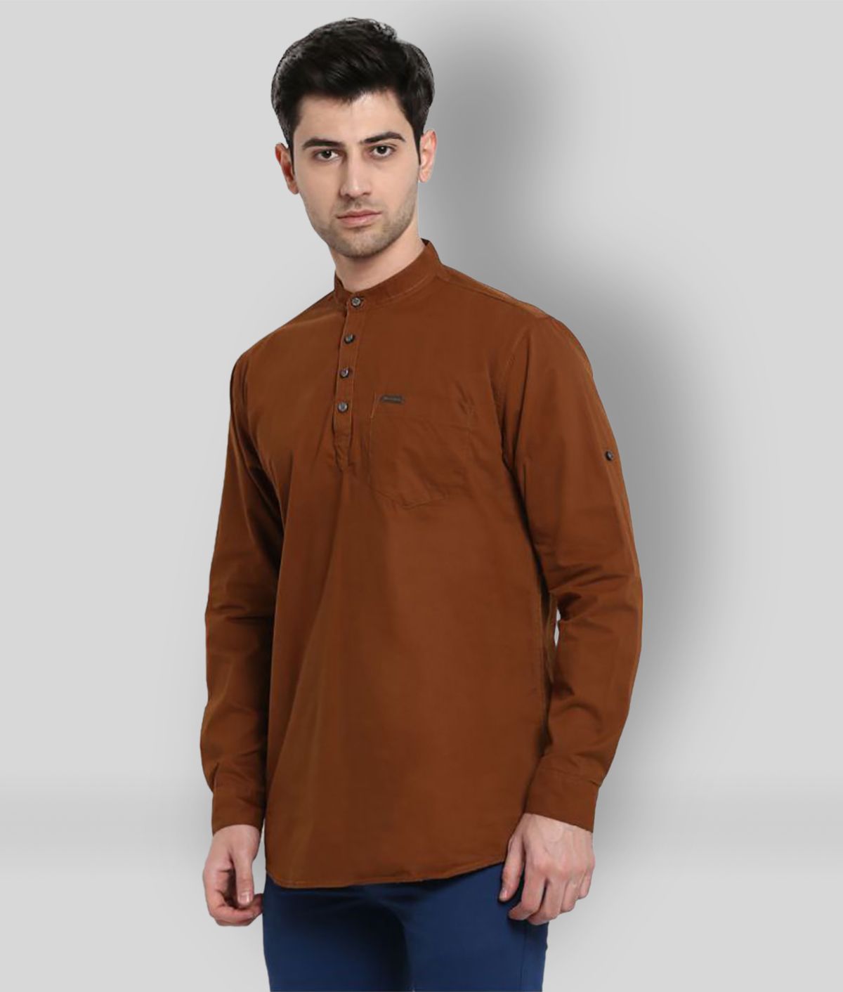     			Urbano Fashion - Brown Cotton Slim Fit Men's Casual Shirt ( Pack of 1 )