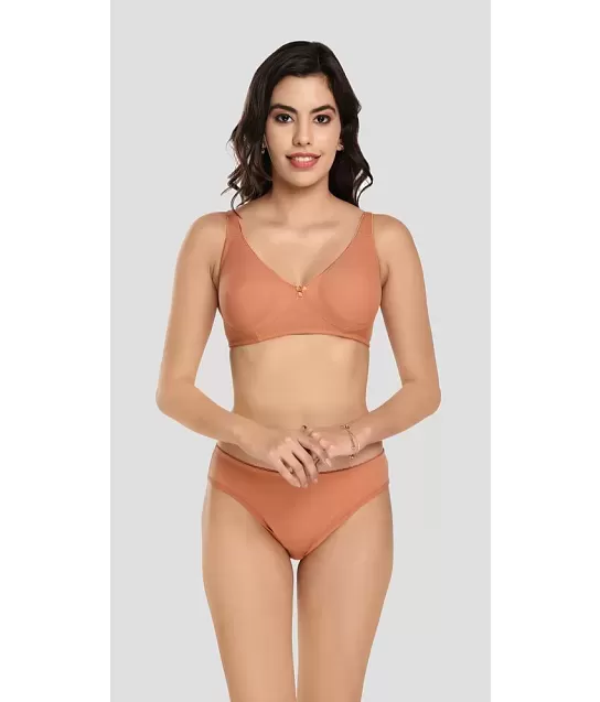 Brown Bra Panty Sets: Buy Brown Bra Panty Sets for Women Online at Low  Prices - Snapdeal India